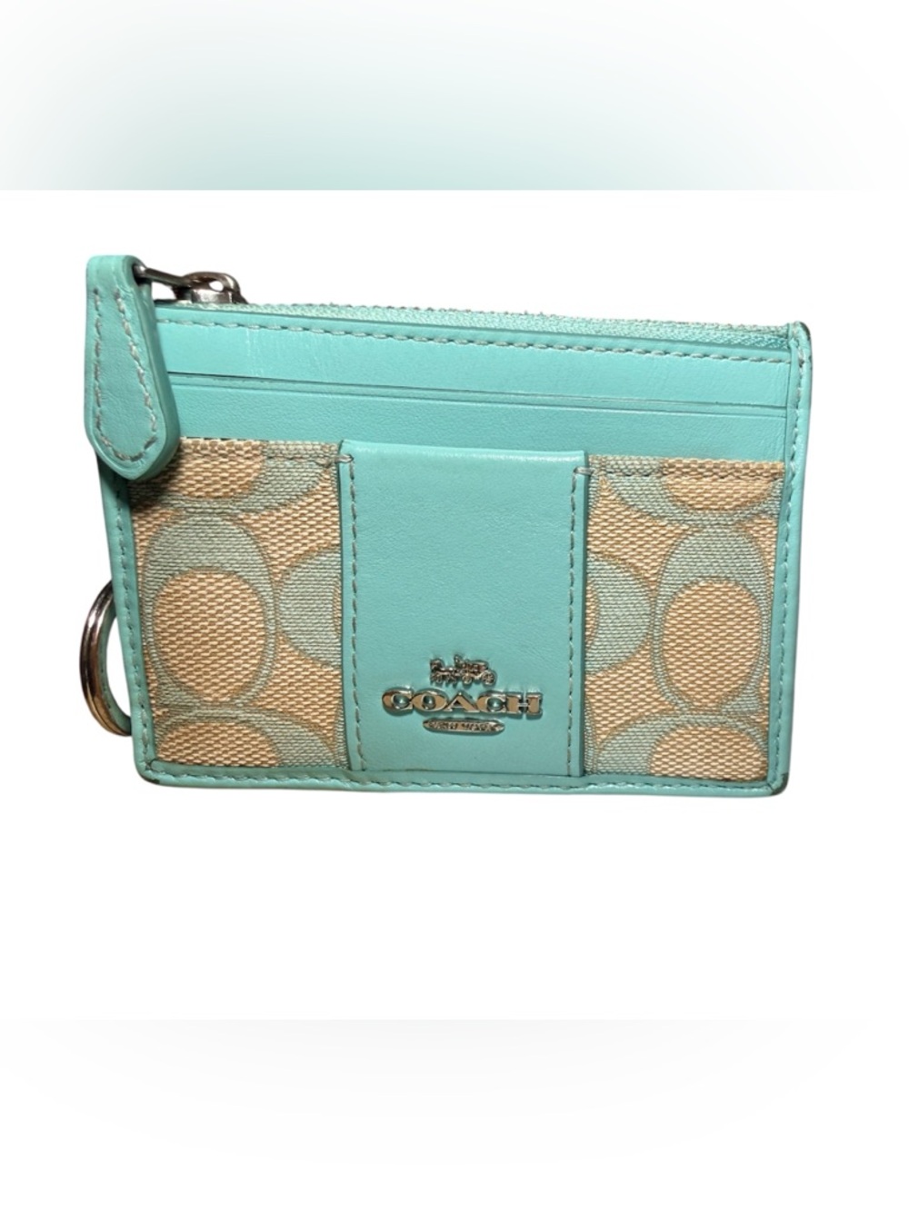 Coach Mini Skinny ID Case in Signature Jacquard